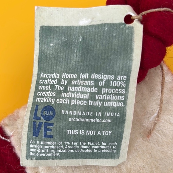 Arcadia Home Cream and Red Jolly Snowman Holiday Stocking - Picture 7 of 12